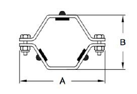 Hexagonal Tube Hangers with Nitrile Grommets
